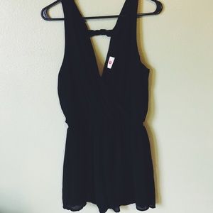 adorable v-neck black romper